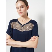 Нічна сорочка Cotpark   2XL,3XL,4XL,5XL темно-синій 13594-В